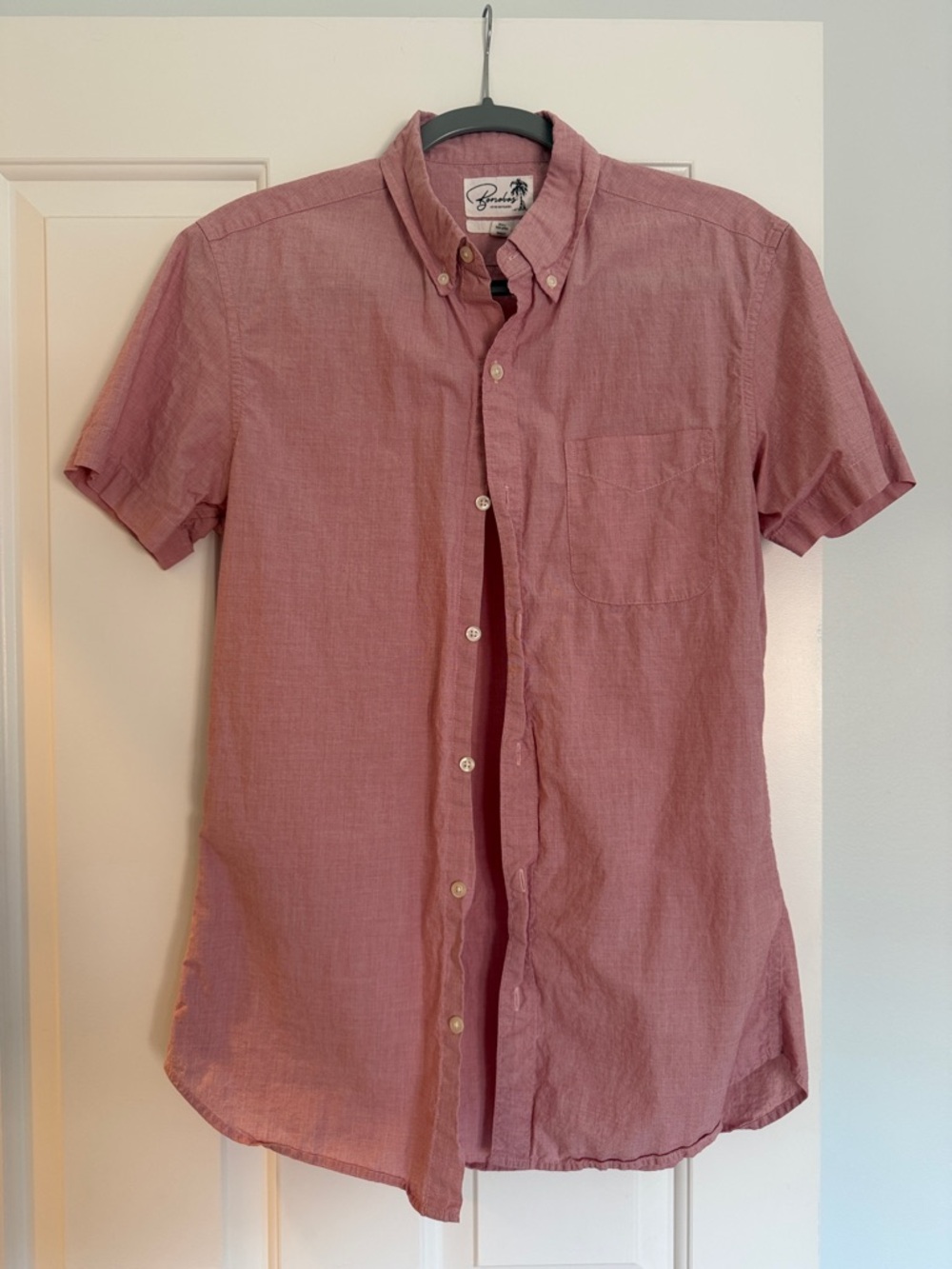 Bonobos Short-Sleeve Button-Down Shirt in Light Red